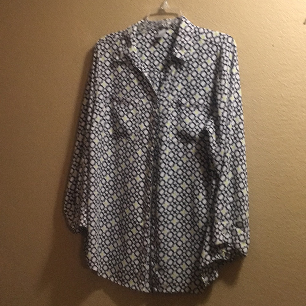 CJ BANKS Long sleeve silky blouse